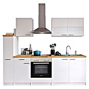 Respekta Küchenzeile KB240WWC (Breite: 240 cm, Mit Elektrogeräten, Weiß)