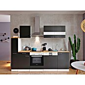 Respekta Küchenzeile KB250WGC (Breite: 250 cm, Mit Elektrogeräten, Grau)