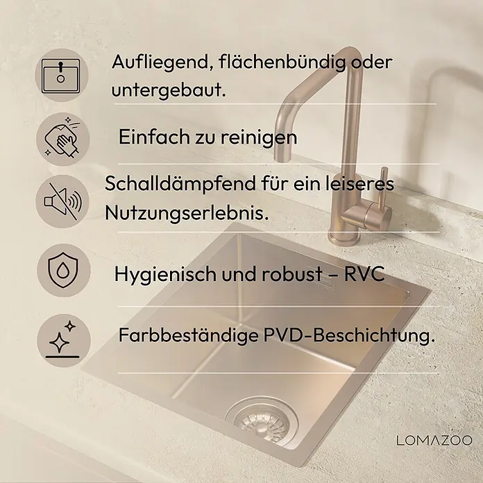 LOMAZOO Einbauspüle LMZ-LUMION - 