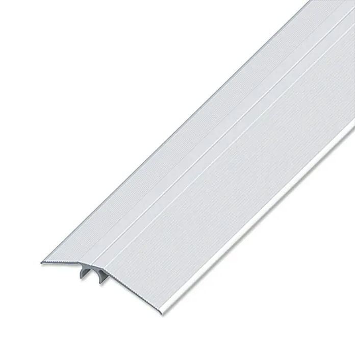 Übergangsprofil - Aluminium, Silber, 1 m x 55 mm, Eloxiert - Übergangsprofil: Silbernes Übergangsprofil mit zwei Stegen zur einfachen Montage und zum Ausgleich von Höhenunterschieden.