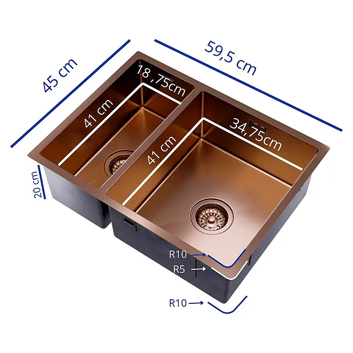 LOMAZOO Einbauspüle LMZ-AMBER - 