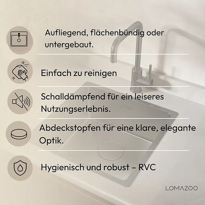 LOMAZOO Einbauspüle LMZ-INFERNO - 