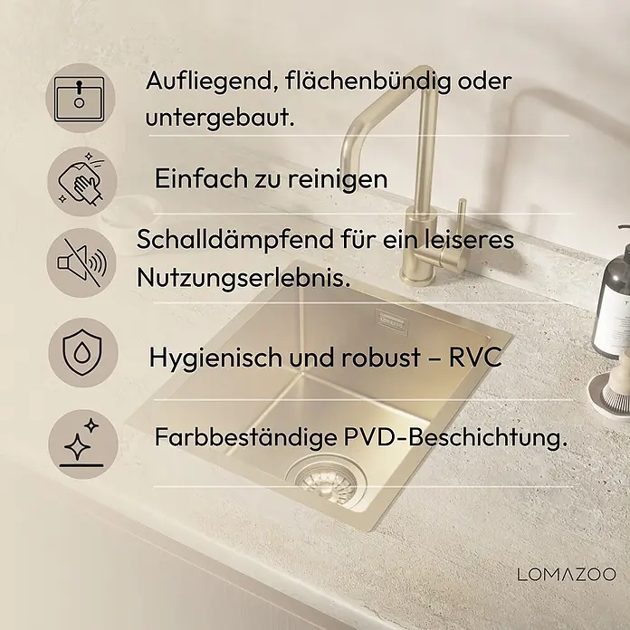LOMAZOO Einbauspüle LMZ-LUNARA - 