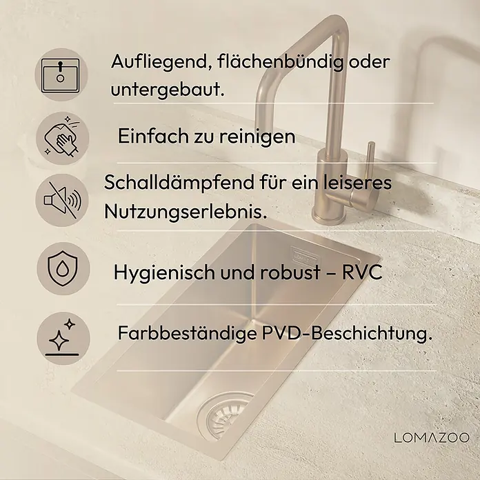 LOMAZOO Einbauspüle LMZ-LYRA - 