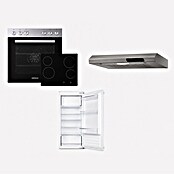 Respekta Küchenzeile KB270BGEC (Breite: 270 cm, Mit Elektrogeräten, Grau)