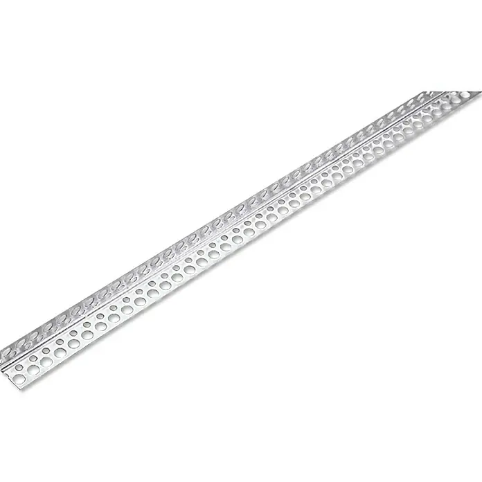 Catnic Trockenbau-Eckprofil - 2,5 m x 23,5 mm x 23,5 mm, Aluminium - Metallwinkelprofil mit Löchern. Das Winkelprofil dient zur Verstärkung von Ecken und Kanten beim Innenausbau und bietet Stabilität.