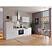 Respekta Küchenzeile KB280WWC (Breite: 280 cm, Mit Elektrogeräten, Weiß)