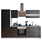 Respekta Küchenzeile KB270WGCGKE178 (Breite: 270 cm, Mit Elektrogeräten, Grau)