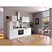 Respekta Küchenzeile KB250WWC (Breite: 250 cm, Mit Elektrogeräten, Weiß)