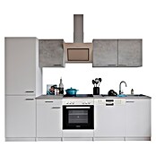 Respekta Küchenzeile KB280WWBSCGKE178G (Breite: 280 cm, Mit Elektrogeräten, Weiß)