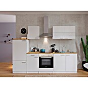 Respekta Küchenzeile KB270WWC (Breite: 270 cm, Mit Elektrogeräten, Weiß)