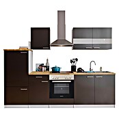 Respekta Küchenzeile KB270WGC (Breite: 270 cm, Mit Elektrogeräten, Grau)