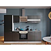 Respekta Küchenzeile KB270WGCGKE178 (Breite: 270 cm, Mit Elektrogeräten, Grau)