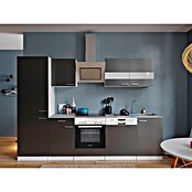 Respekta Küchenzeile KB280WGCGKE178 (Breite: 280 cm, Mit Elektrogeräten, Grau)
