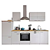 Respekta Küchenzeile KB280WWC (Breite: 280 cm, Mit Elektrogeräten, Weiß)