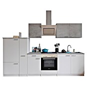 Respekta Küchenzeile (Breite: 300 cm, Mit Elektrogeräten, Weiß)