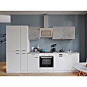 Respekta Küchenzeile (Breite: 310 cm, Mit Elektrogeräten, Weiß)