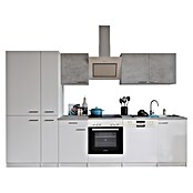 Respekta Küchenzeile (Breite: 310 cm, Mit Elektrogeräten, Weiß)
