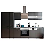 Respekta Küchenzeile KB310WGCGKE178 (Breite: 310 cm, Mit Elektrogeräten, Grau)