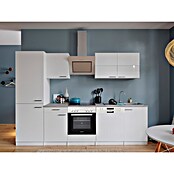 Respekta Küchenzeile KB280WWCGKE178 (Breite: 280 cm, Mit Elektrogeräten, Weiß)