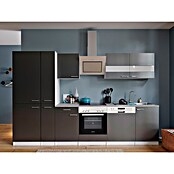 Respekta Küchenzeile KB310WGCGKE178 (Breite: 310 cm, Mit Elektrogeräten, Grau)