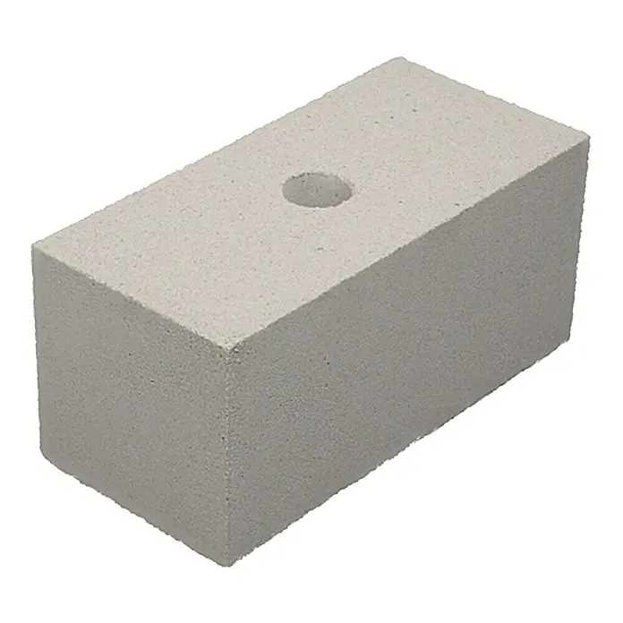 Kalksandstein Lochstein 2DF - 24 x 11,5 x 11,3 cm - Grauer Ziegelstein mit einem Loch in der Mitte. Ideal für Bauprojekte.