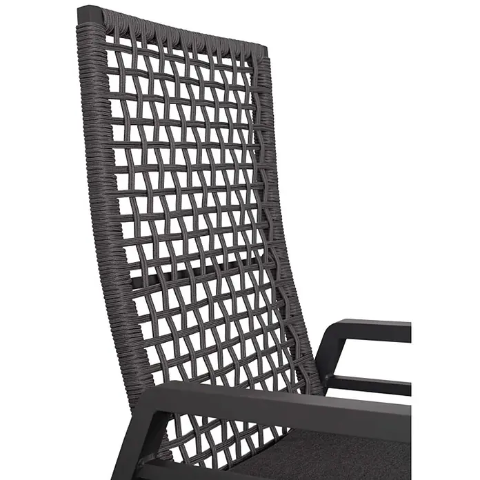 Bene Living Garten-Positionssessel Lucena - 2 Stk., Aluminium mir Rope-Geflecht, Rückenlehne verstellbar, grau, B x T x H: 60 x 67 x 109 cm