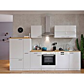 Respekta Küchenzeile KB310WWC (Breite: 310 cm, Mit Elektrogeräten, Weiß)