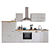 Respekta Küchenzeile KB310WWC (Breite: 310 cm, Mit Elektrogeräten, Weiß)
