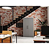 Respekta Schrankküche Peter (Breite: 104 cm, Grau/Eiche, Mit Glaskeramikkochfeld und Mikrowelle) | BAUHAUS