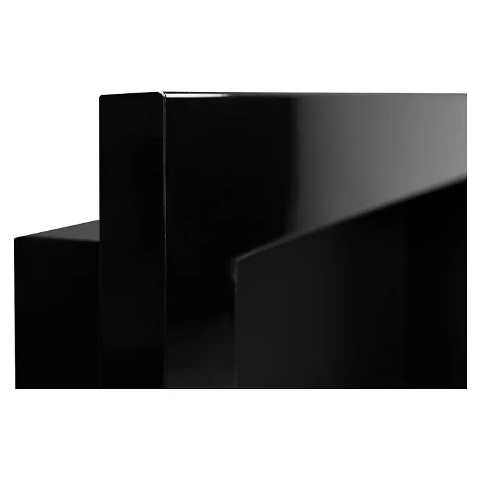 Bysil Kaminofen Bioethanol Wandkamin 90×40 cm, TÜV-Brenner 0,75 l, Schwarz Hochglanz - Material Verkleidung: Stahl