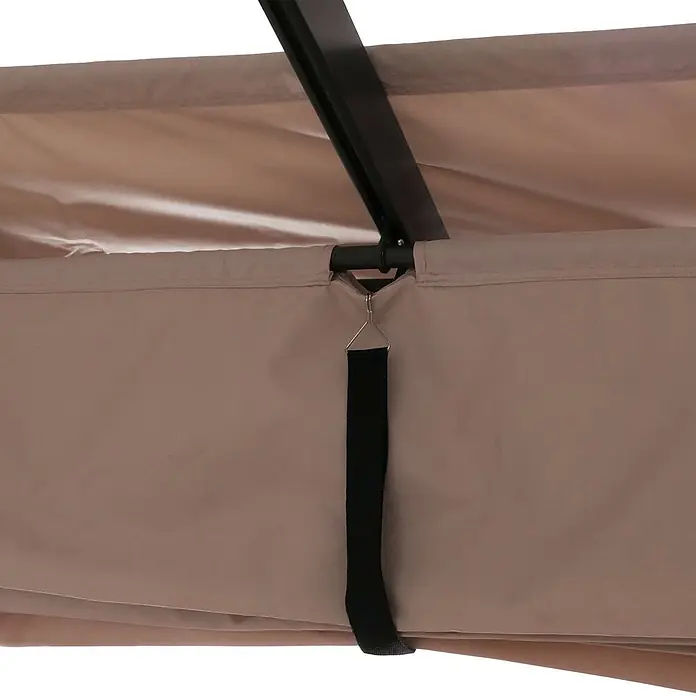 Berlinlodge Raffpavillon 3x3m mit Schiebedach - B x T: 300 x 300 cm, Farbe Dach: Taupe