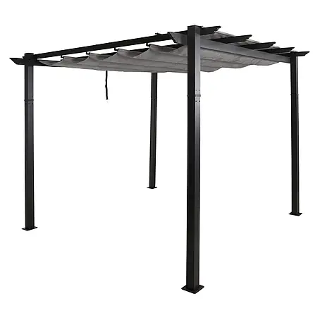 Berlinlodge  Raffpavillon 3x3m mit Schiebedach