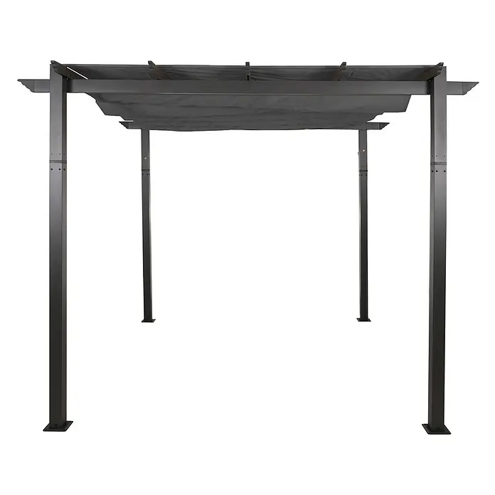 Berlinlodge Raffpavillon 3x3m mit Schiebedach - B x T: 300 x 300 cm, Farbe Dach: Anthrazit