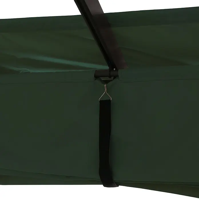Berlinlodge Raffpavillon 3x3m mit Schiebedach - B x T: 300 x 300 cm, Farbe Dach: Grün
