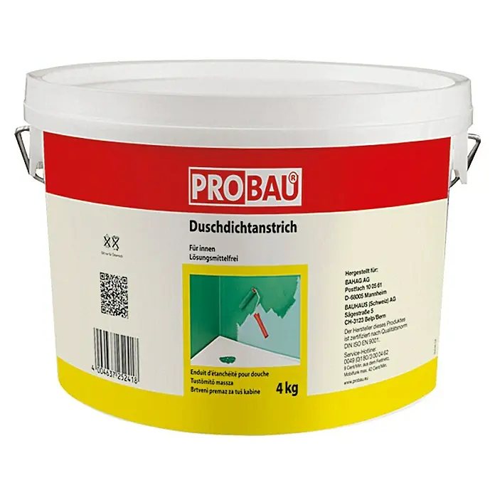 Probau eco Duschdichtanstrich - 4 kg - Dose Probau Duschdichtanstrich, lösemittelfrei und ideal für Innenräume, mit 4 kg Inhalt für eine zuverlässige Abdichtung im Badbereich.