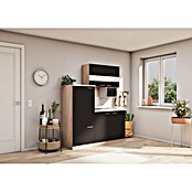 Respekta Singleküche Luis (Breite: 160 cm, Schwarz, Mit Duo-Kochmulde) | BAUHAUS