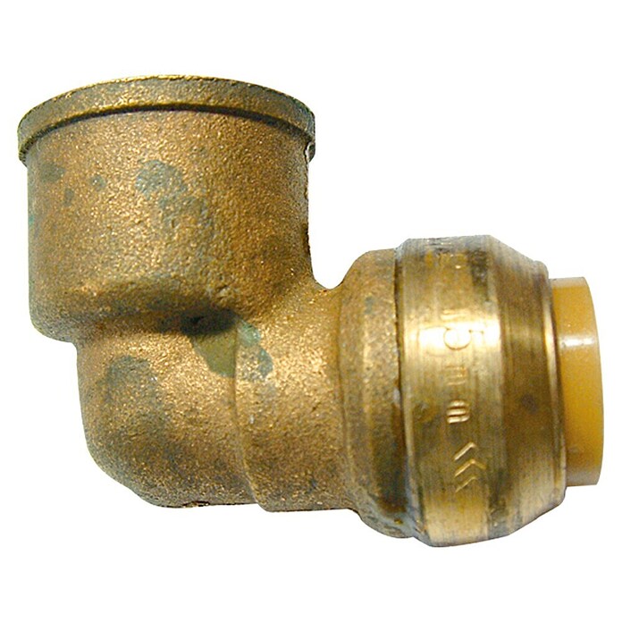 Steck-Übergangswinkel (Durchmesser: 15 mm, ½″, 90°, Muffe und Außengewinde)