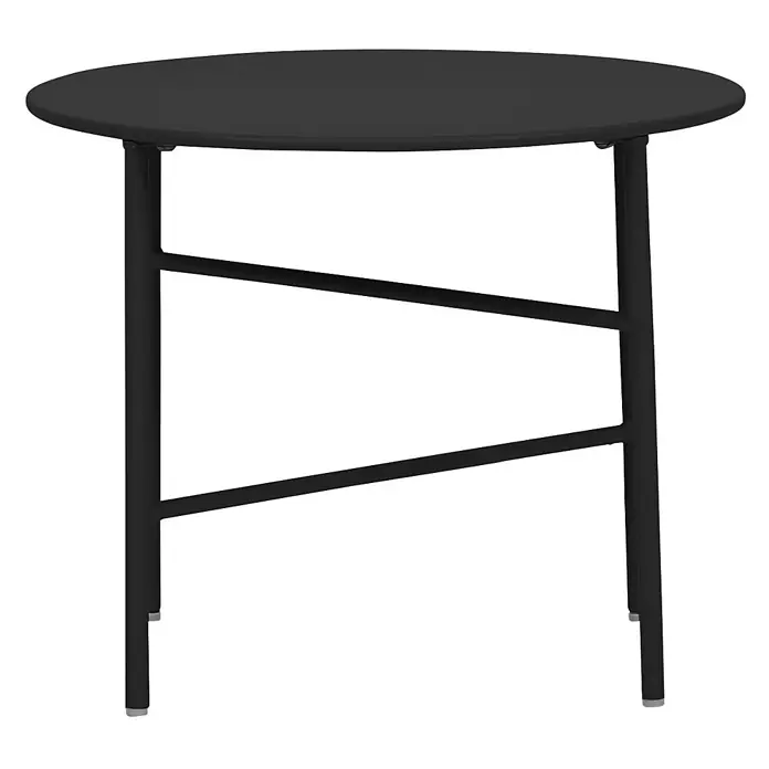 Ebuy24 Gartentisch rund Penny - Ø x H: 50 x 40 cm, Metall, Schwarz, Stapelbar