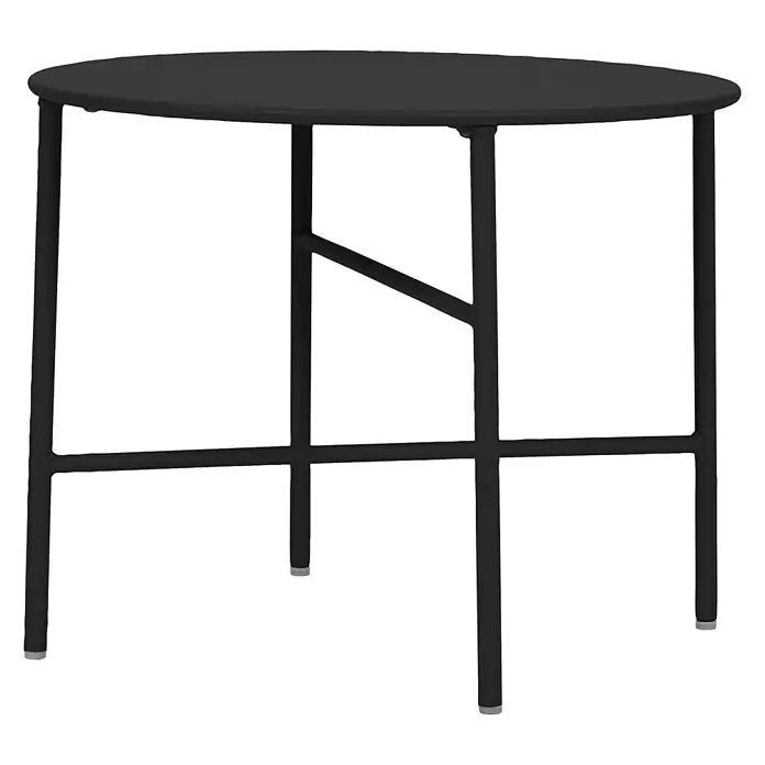 Ebuy24 Gartentisch rund Penny - Ø x H: 50 x 40 cm, Metall, Schwarz, Stapelbar