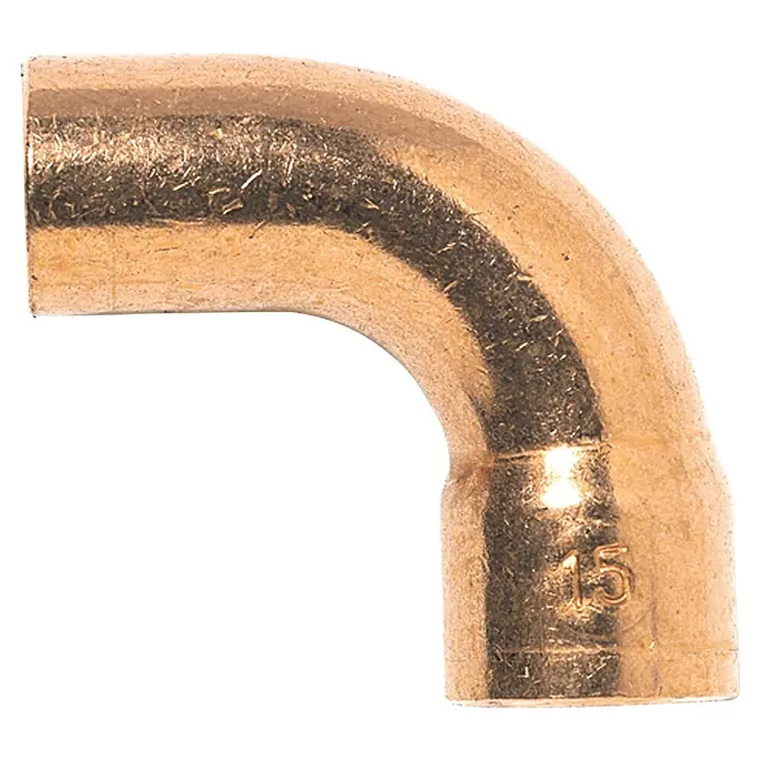 Kupfer-Bogen 5001A - Durchmesser: 18 mm, Winkel: 90 °, 10 Stk. - Kupferbogen 90 Grad, ideal für Sanitärinstallationen und Heizungssysteme, bietet eine zuverlässige und dauerhafte Verbindung.