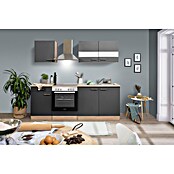 Respekta Singleküche KB210ESGC (210 cm, Grau)