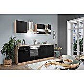 Respekta Singleküche KB210ESSC (210 cm, Schwarz)