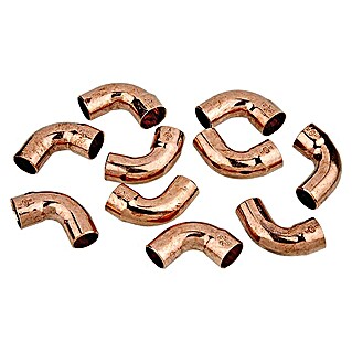 Kupfer-Bogen 5001A (Durchmesser: 22 mm, Winkel: 90 °, 10 Stk.)