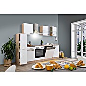 Respekta Küchenzeile KB250ESWC (Breite: 250 cm, Mit Elektrogeräten, Weiß)