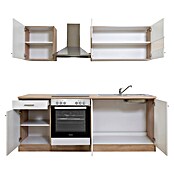 Respekta Singleküche KB210ESWC (210 cm, Weiß)