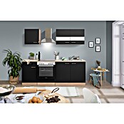 Respekta Singleküche KB210ESSC (210 cm, Schwarz)