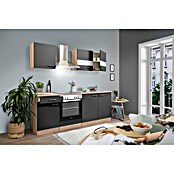 Respekta Singleküche KB210ESGC (210 cm, Grau)