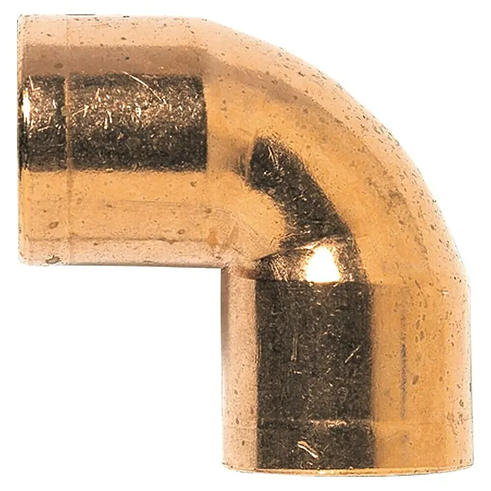 Kupfer-Winkel 5090 II - Durchmesser: 18 mm, 90 °, 10 Stk. - Kupferfitting 90 Grad Bogen für Rohre. Ideal für Sanitär- und Heizungsinstallationen, robust und langlebig.