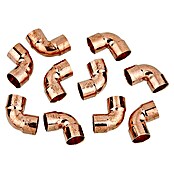 Kupfer-Winkel 5090 II (Durchmesser: 15 mm, 10 Stk., 90°, Beidseitige Muffe)